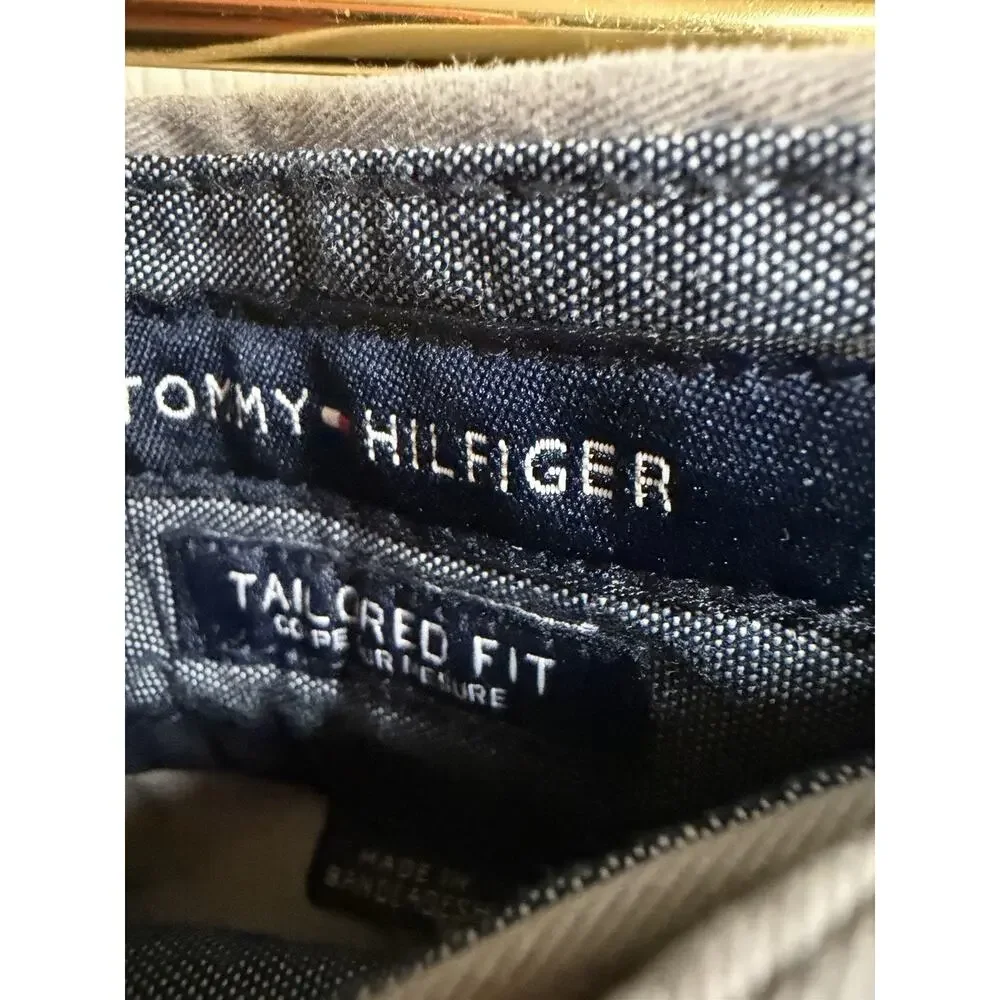 Tommy Hilfiger Mens Pants Size 38x34 Gray Tailored Fit Mid-Rise Pockets